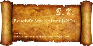 Bruchács Krisztián névjegykártya