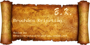 Bruchács Krisztián névjegykártya