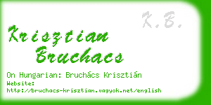 krisztian bruchacs business card