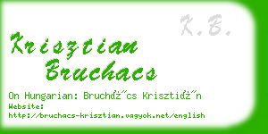 krisztian bruchacs business card